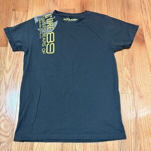 Jack & Jones Navy Tee with Yellow Graphic